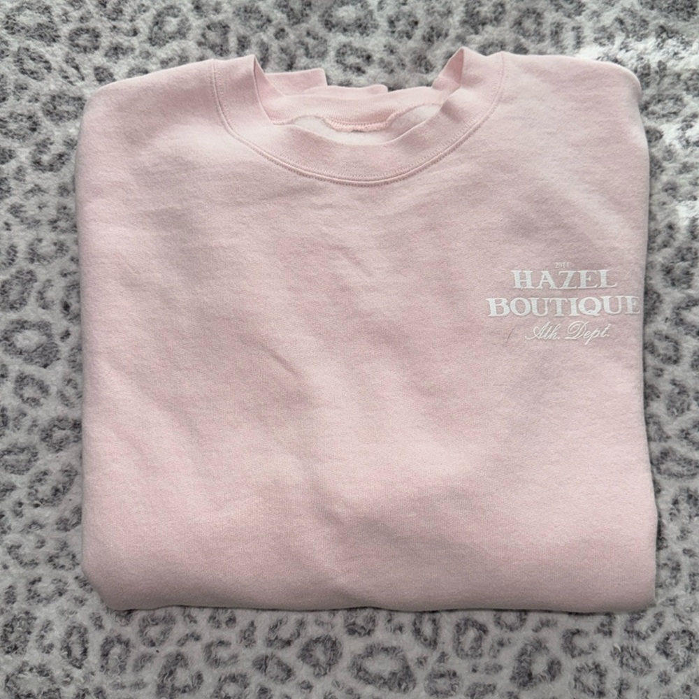 hazel boutique light pink crewneck